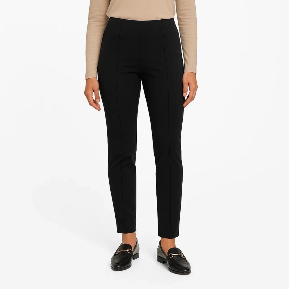 Banana Republic Women's Pull-On Straight Leg Ponte Pants, Black, Size Medium